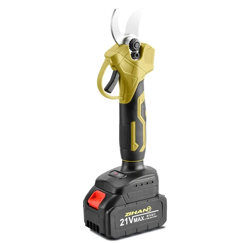 Wireless electric pruning clippers with lithium battery and plastic storage case