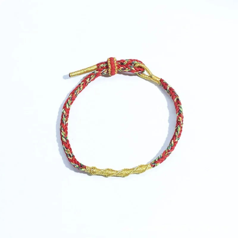 Hand-woven eight-strand adjustable carrying strap in colourful zodiac design