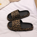 Women's leopard print EVA slippers in Korean fashion style with thick cushioning bottom