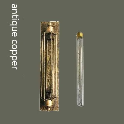 Industrial retro iron wall lamp in black, bronze, rust, or silver colour options