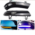 Volkswagen Golf MK5 running water turn signal light in ABS housing, shown in single yellow and blue yellow colour options.