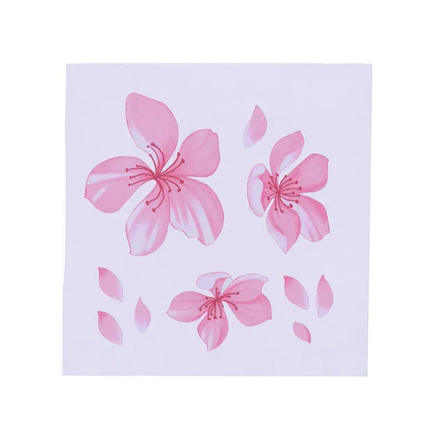 Cherry blossom flower pattern car sticker on vehicle window showing two size options