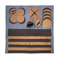 Brown felt dog training mat with non-slip base, 58 by 58 centimetres, fine stitches