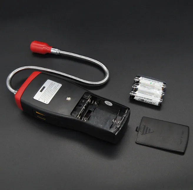 AS8800L portable flammable gas detector with LED display on black handheld unit.