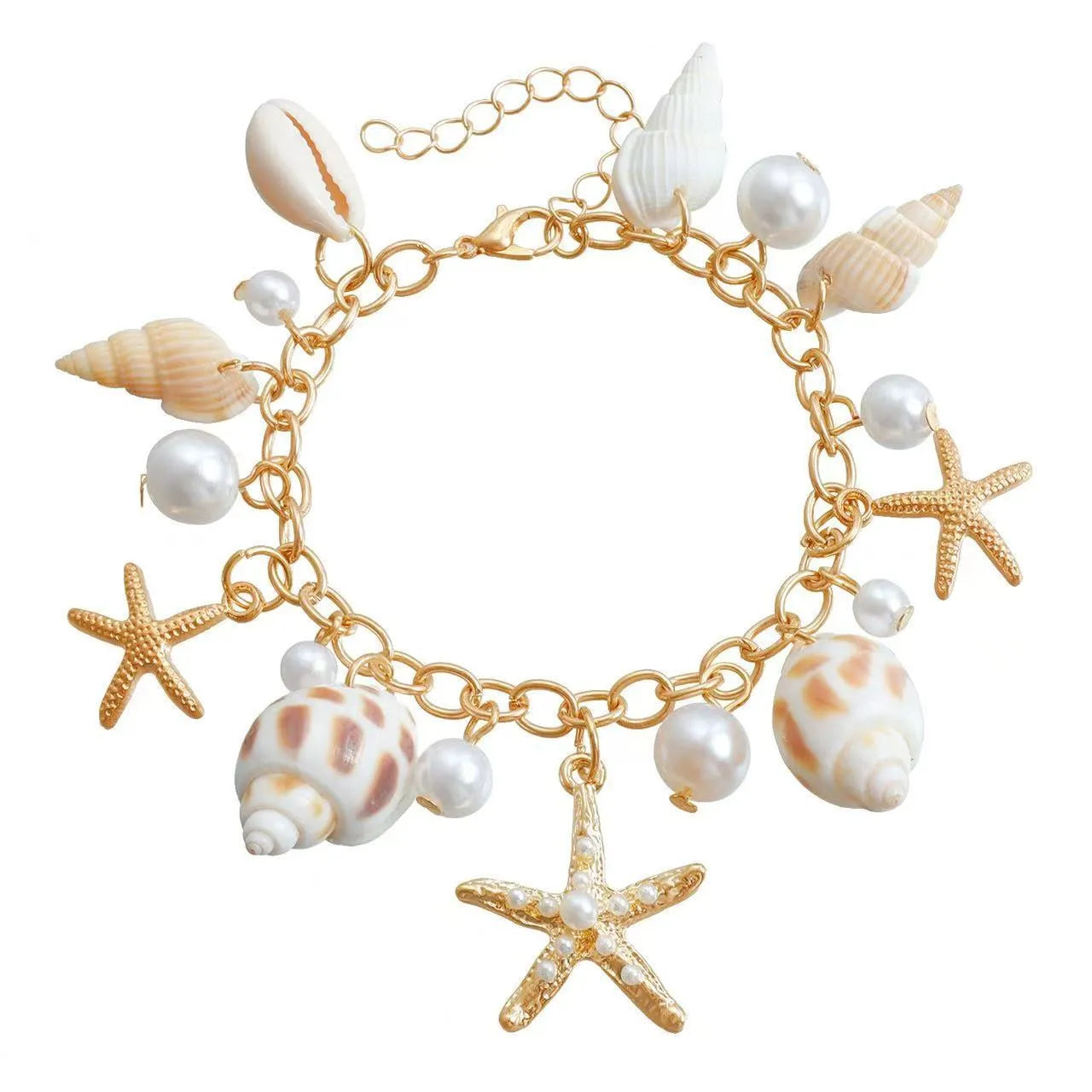 Women's alloy waist chain and bracelet set with star charms for beach and festival wear