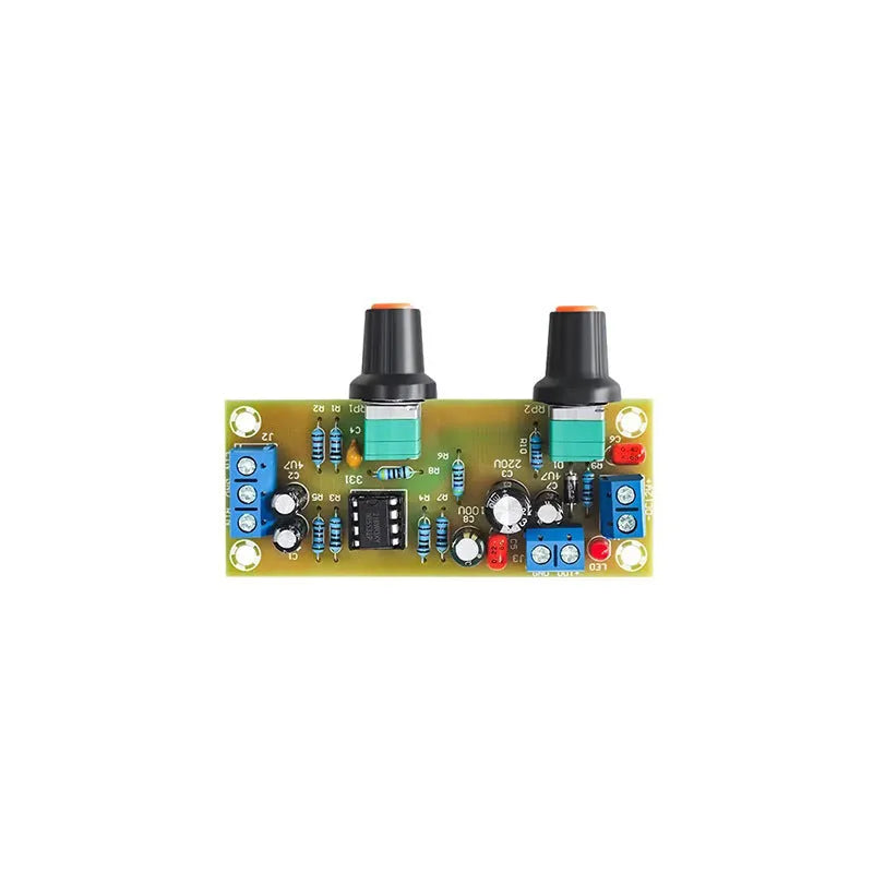 Single power supply 10-24V front stage audio board with FR-4 PCB and mounting holes