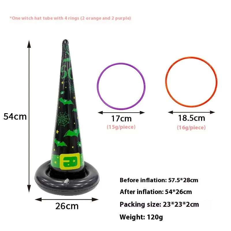 PVC inflatable Halloween throwing toy with octopus design for ghost festival games