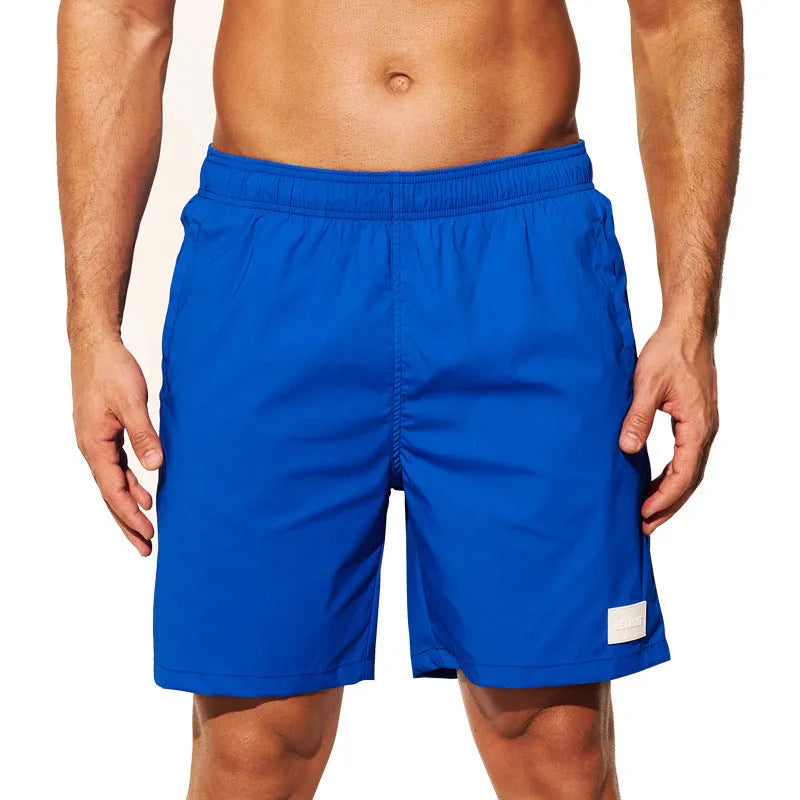 Men's quick-drying nylon casual shorts in straight leg design available in multiple colours