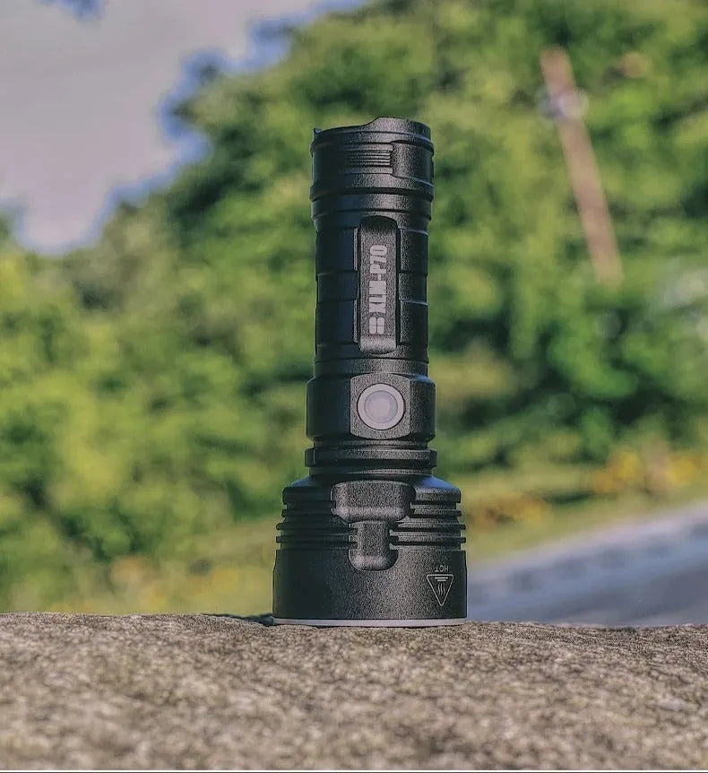Rechargeable Super Bright LED Flashlight Focusing Light Outdoor Xenon Lamp with Aluminium Alloy Body for Caving Camping Hiking Hunting Night Fishing Patrolling - Available in L2 P20 P70 Models Single or Double Battery Options