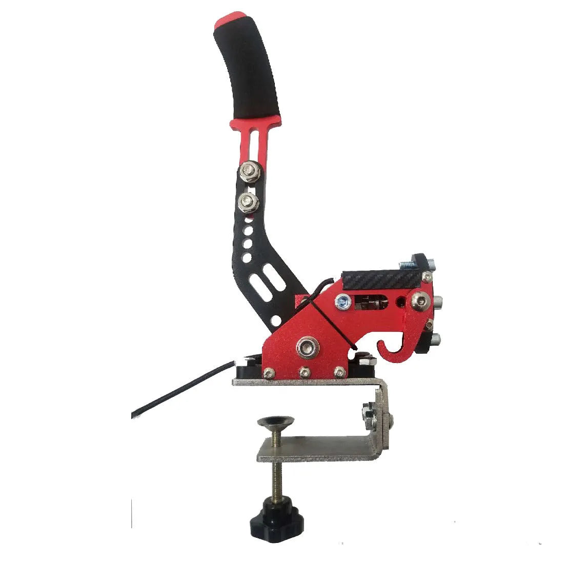 USB racing simulator handbrake with adjustable clamp in choice of five colours