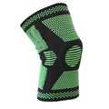 Silicone spring knee pads for sports fitness in blue, green, orange or white colours