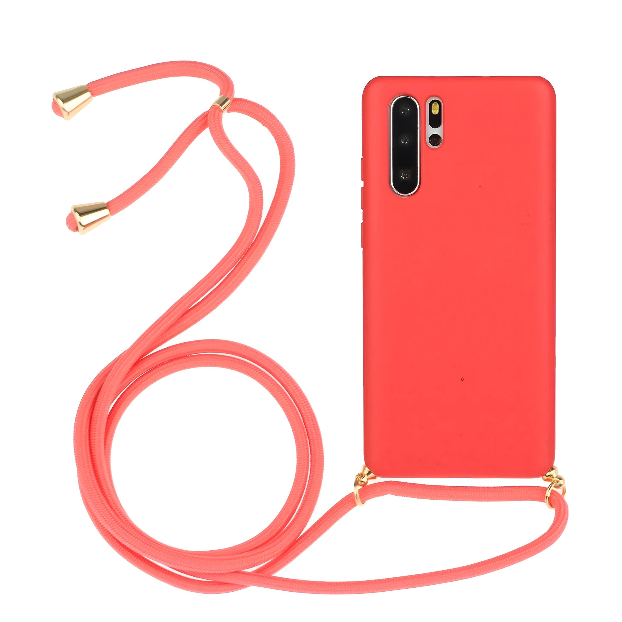 Huawei P30 phone case with wrist lanyard in floral painted design