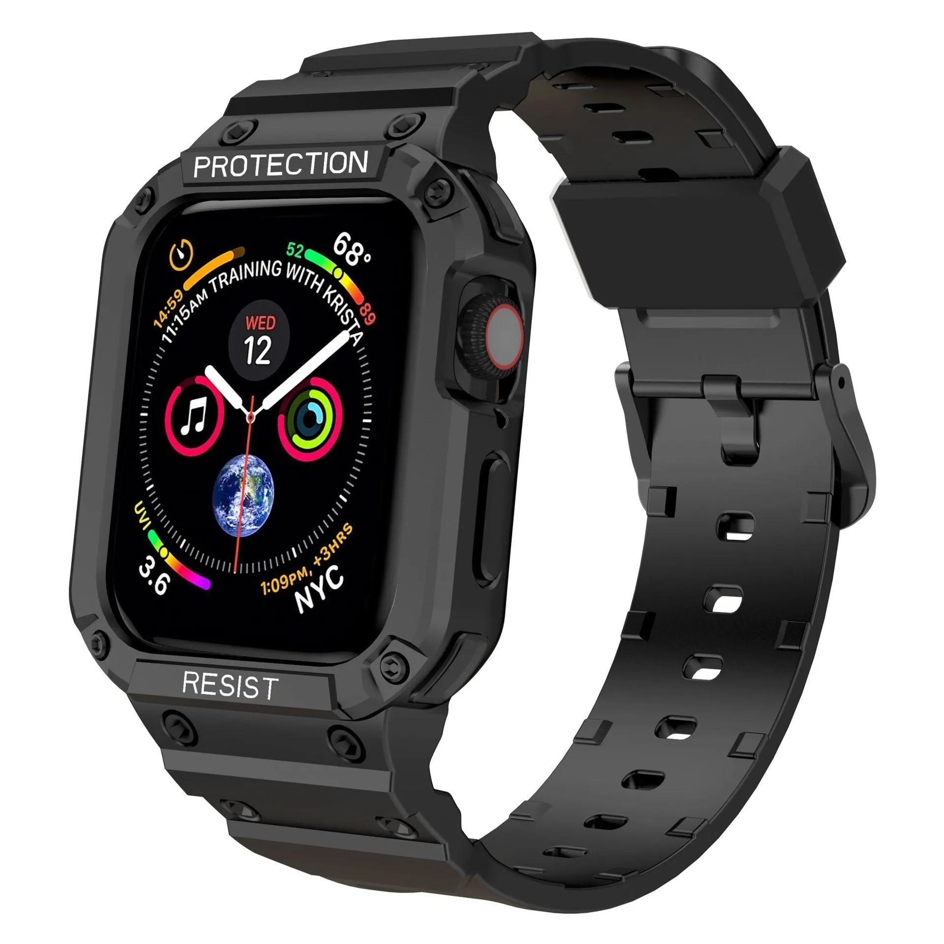 Soft TPU sports replacement strap for Apple Watch Series 8 in multiple colour options