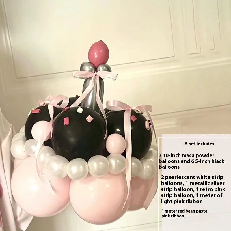 Balloon bouquet DIY kit with round balloon components for party decoration assembly