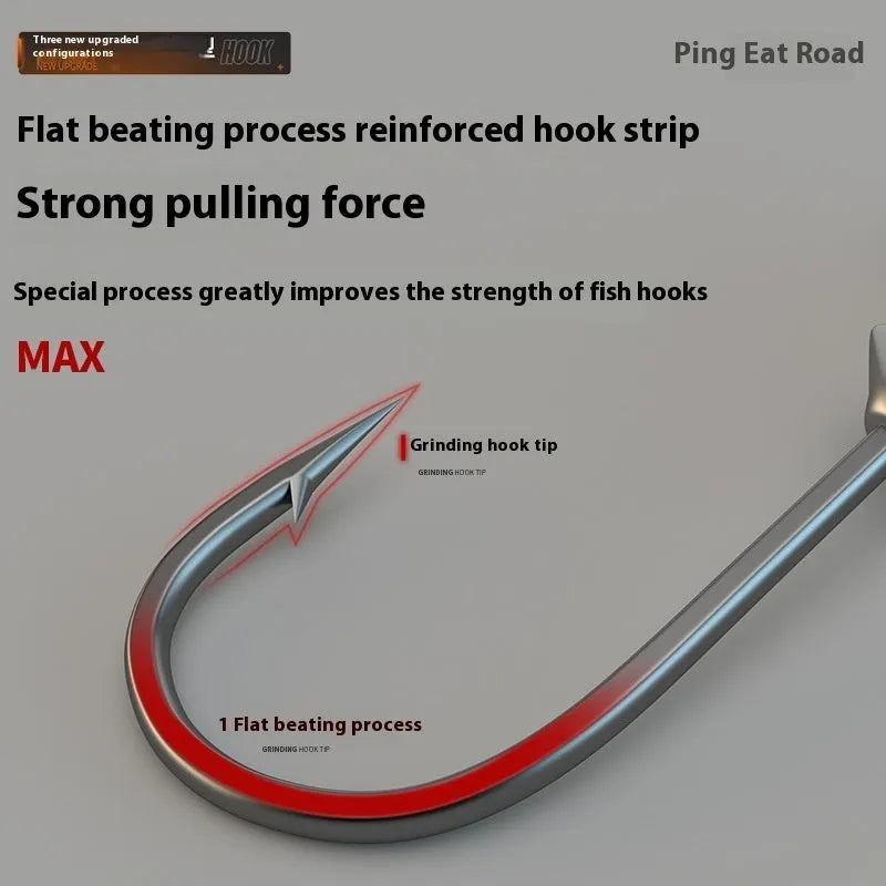 Set of 50 enhanced fishing jig hooks with lead heads and 4-times strengthened steel construction