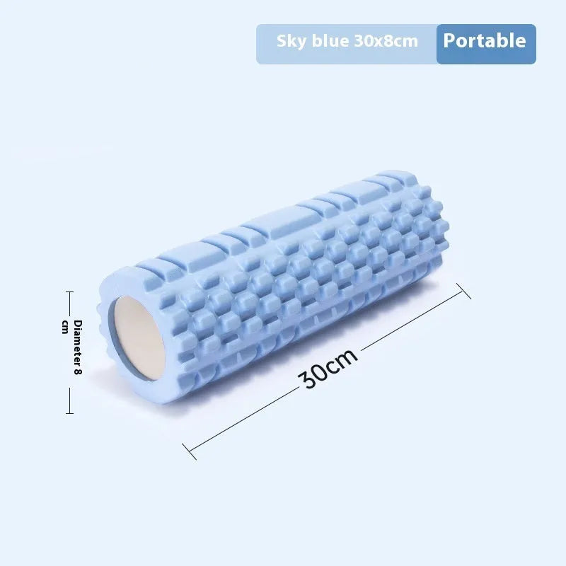 EVA foam roller for fitness in black, grey, pink, sky blue or light purple colours
