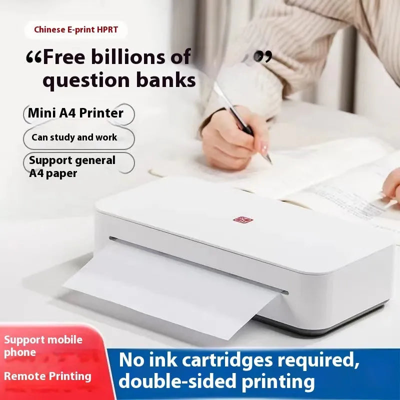 Household small intelligent remote learning printer with plastic construction and ribbon cartridge system