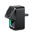 White Bluetooth speaker wireless charging station with QC3.0 fast charging capability