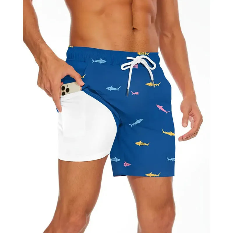 Men's loose fit polyester beach pants in multiple colours available in sizes XS to 5XL