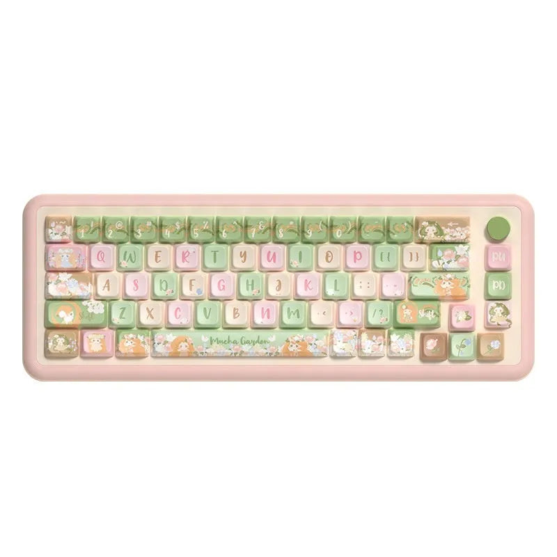 Mu Xia Garden Summer Garden theme key cap set for mechanical keyboards.