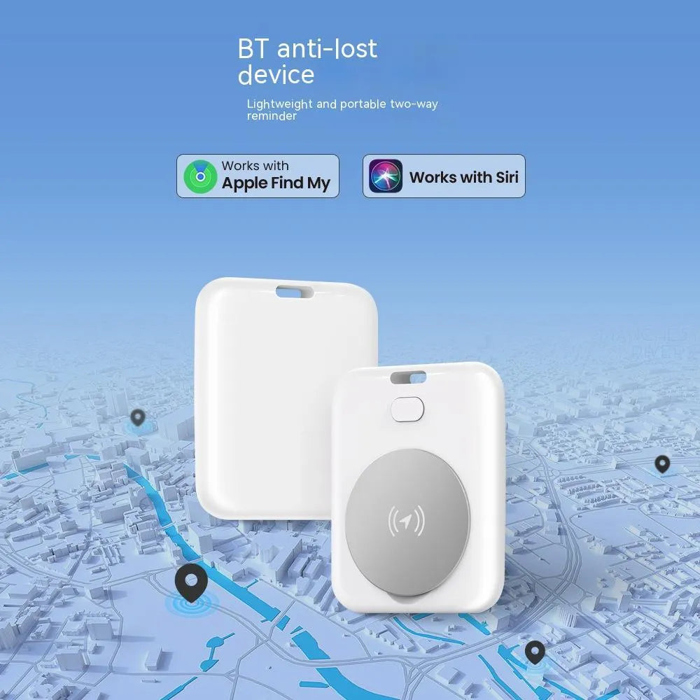White pet tracking device for Apple users with portable wearing method