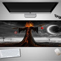 Oversized Halloween-themed gaming mouse pad with non-slip rubber base