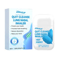 Quit Cleanse Lung nasal inhaler showing 1.8ml refillable nasal aspirator with natural ingredient blend