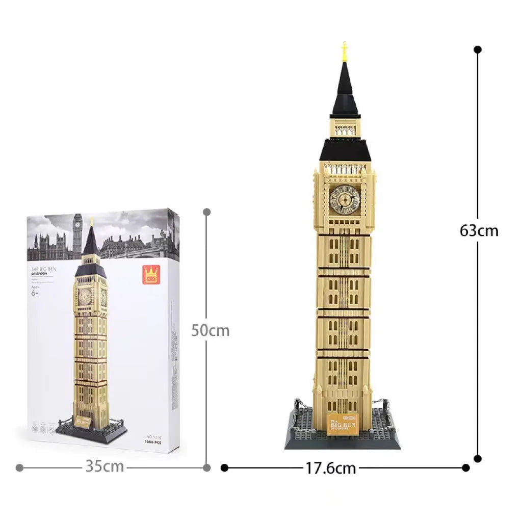 Wange small particle building blocks set with over 800 pieces for world landmark model construction