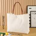 Canvas tote bag with reinforced handles in beige white or white colour options