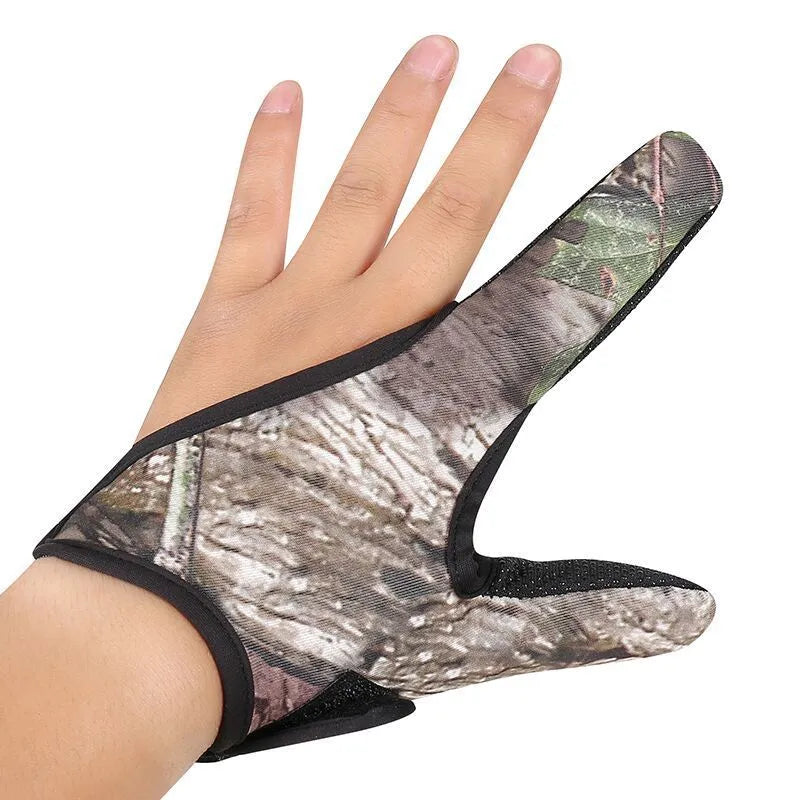 Single two-finger fishing glove with diving cloth back and microfiber palm, shown in a choice of colours.