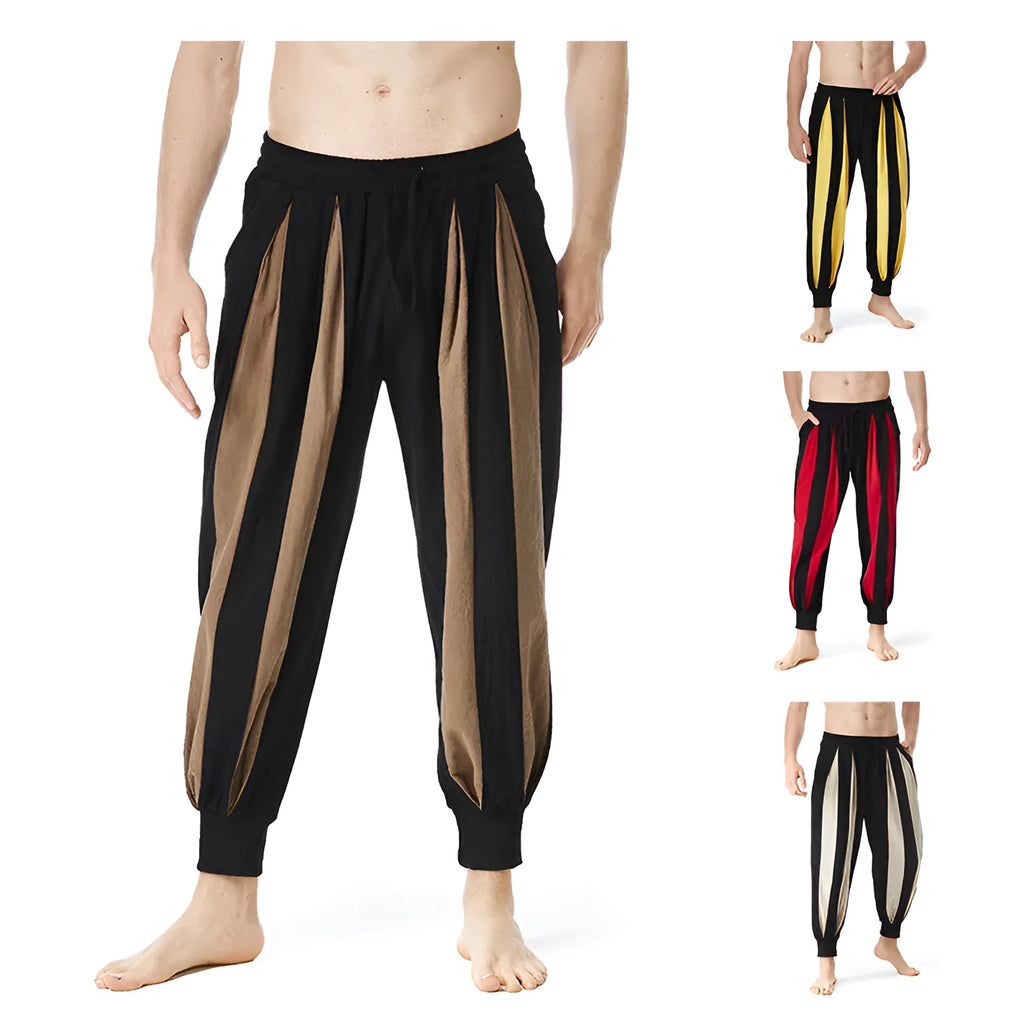 Men's straight-leg casual trousers in khaki colour, showing front view.