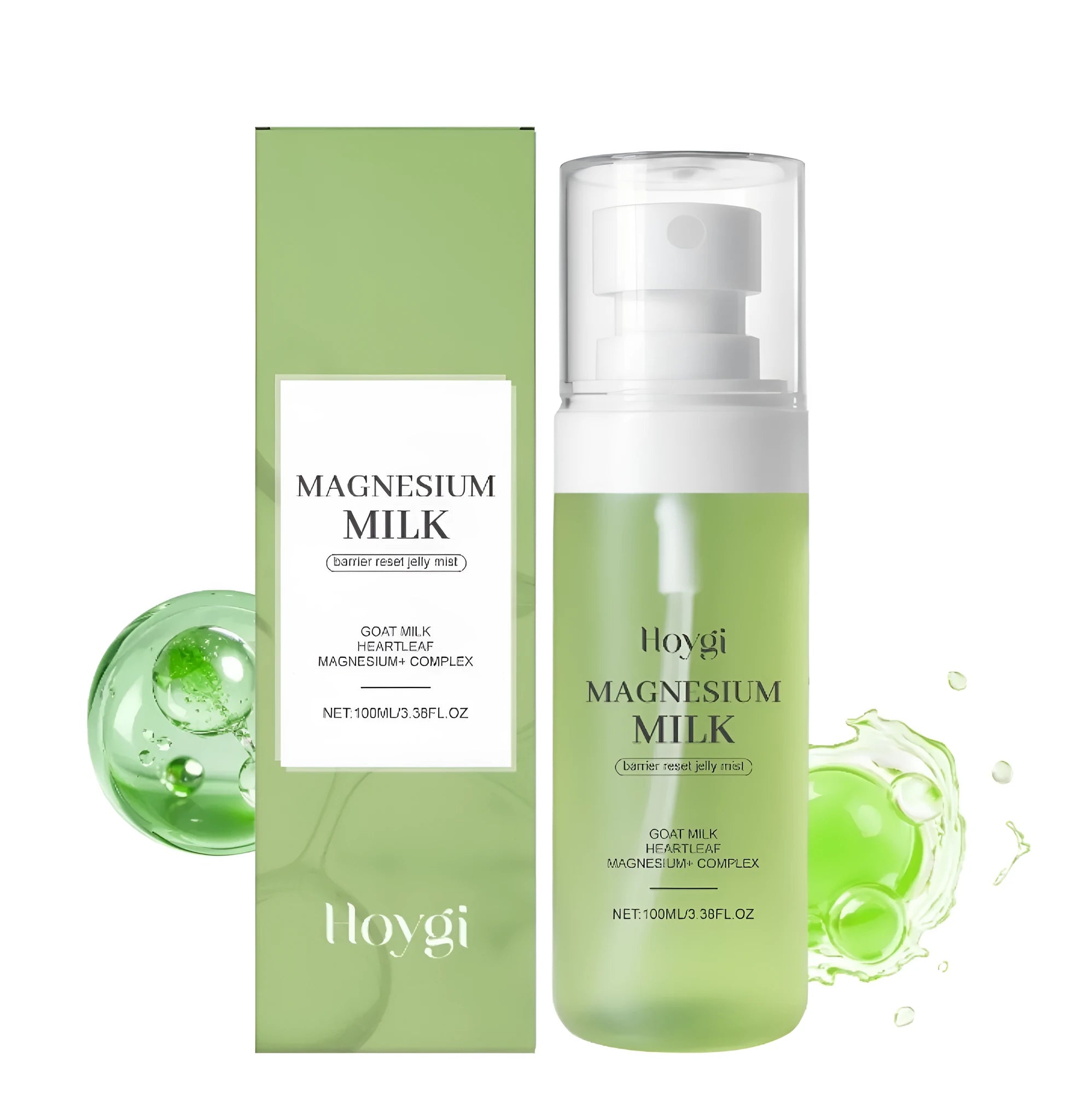 100ml Jelly Toner Spray with milk and goat milk extracts in a white bottle