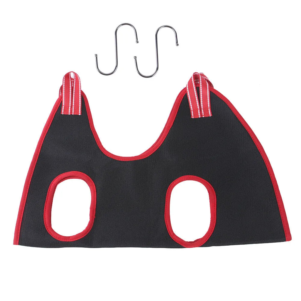 Pet grooming hammock restraint bag for dogs and cats during nail trimming and bathing