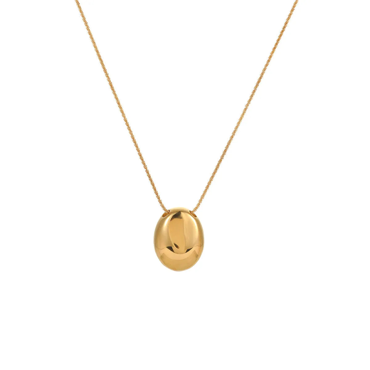 Gold geometric pendant necklace on adjustable 41-50cm stainless steel chain