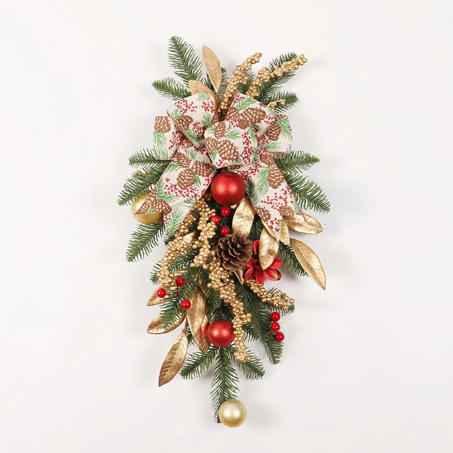 Artificial plastic Christmas garland in American country style available in four decorative variations