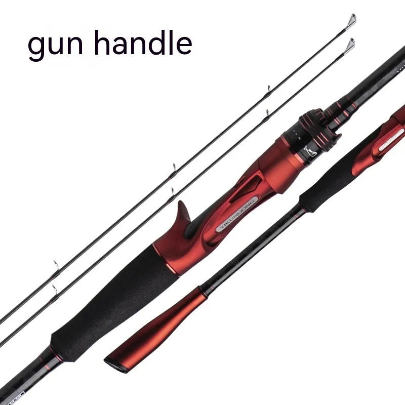Carbon straight handle and pikestaff style ultralight fishing rod in 210cm and 240cm lengths for lure fishing
