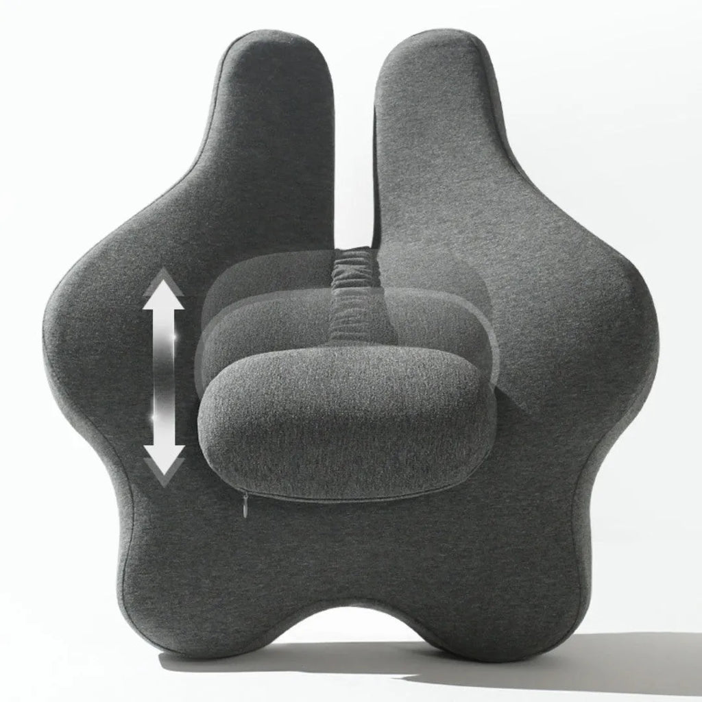 Memory foam car cushion for lumbar support in black, dark grey, light grey or pink colours
