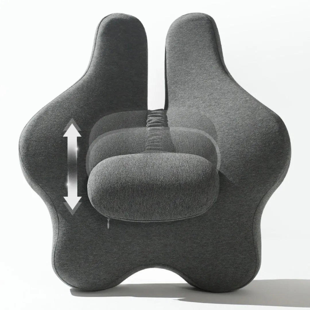 Memory foam car cushion for lumbar support in black, dark grey, light grey or pink colours