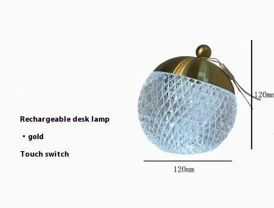 Portable dimmable touch control night lamp in minimalist European style design