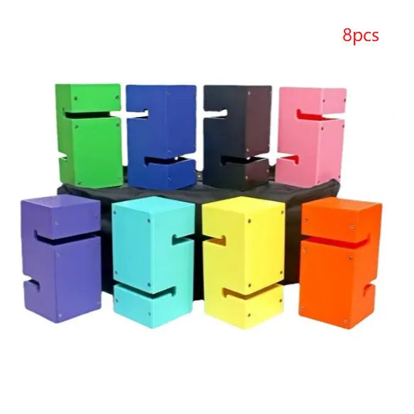 ABS plastic outdoor group building game equipment with pull ropes and tower blocks for team expansion activities