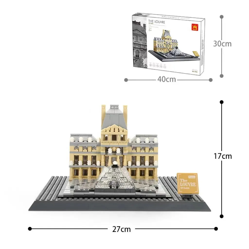 Wange small particle building blocks set with over 800 pieces for world landmark model construction