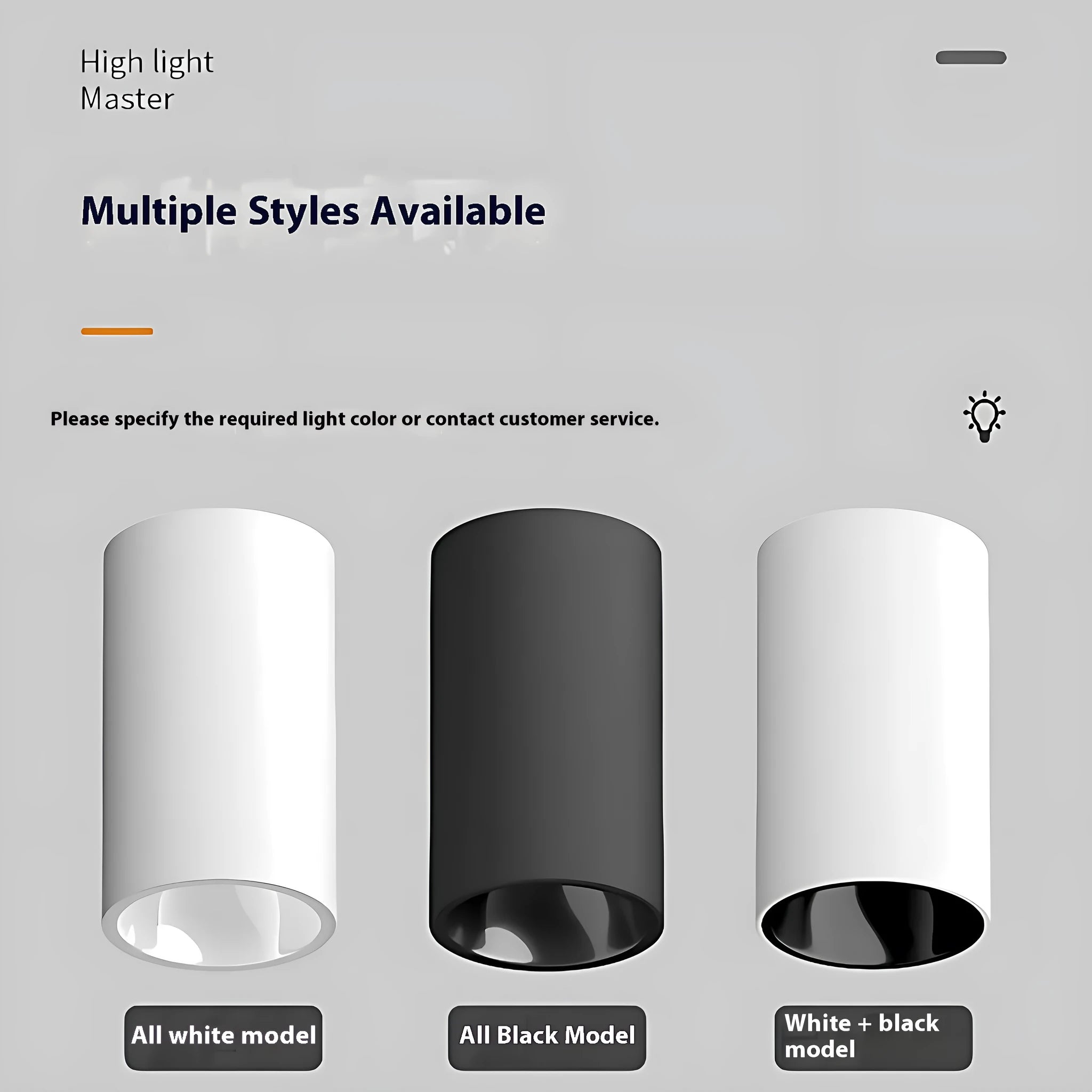 Round aluminium LED surface mounted spotlight in white finish with non-strobe isolated driver