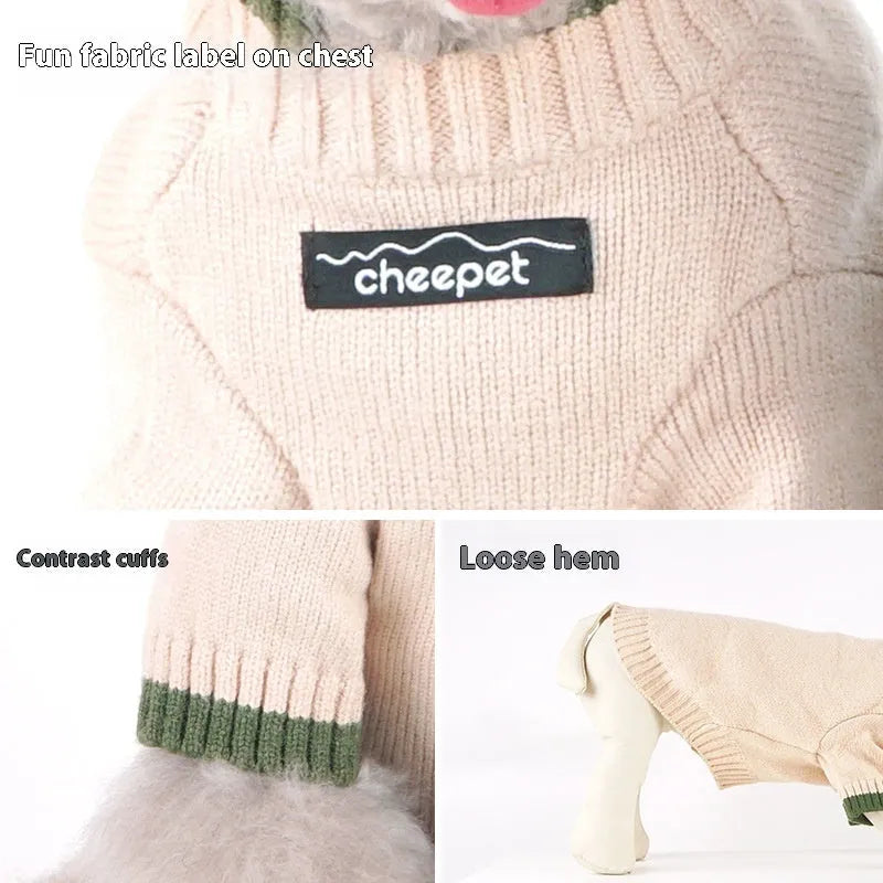 Wool British style pet sweater for dogs and cats in various colours and sizes