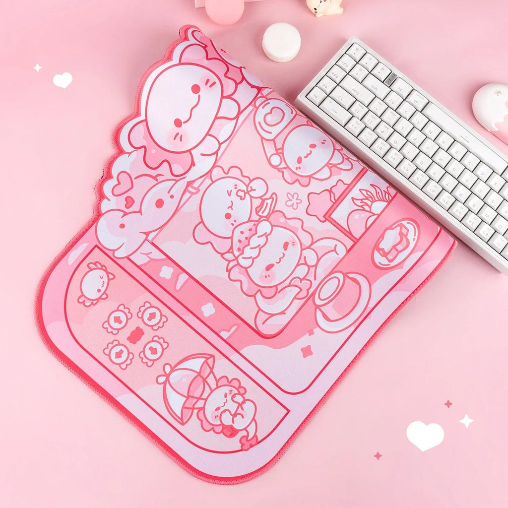 Hexagonal dragon crane machine pattern on 75×40cm cloth mouse pad with wrist support