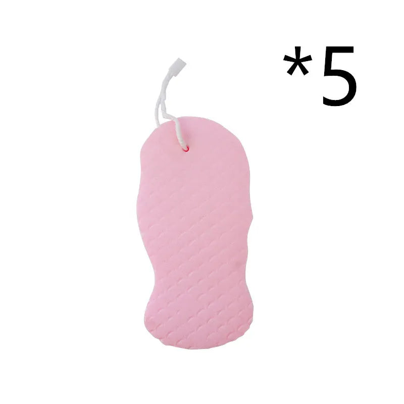 3D fish scale pattern bath sponge ball in white, grey, pink, and light blue colours
