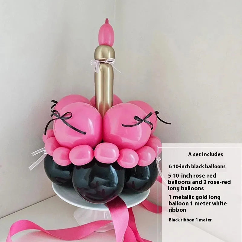 Balloon bouquet DIY kit with round balloon components for party decoration assembly