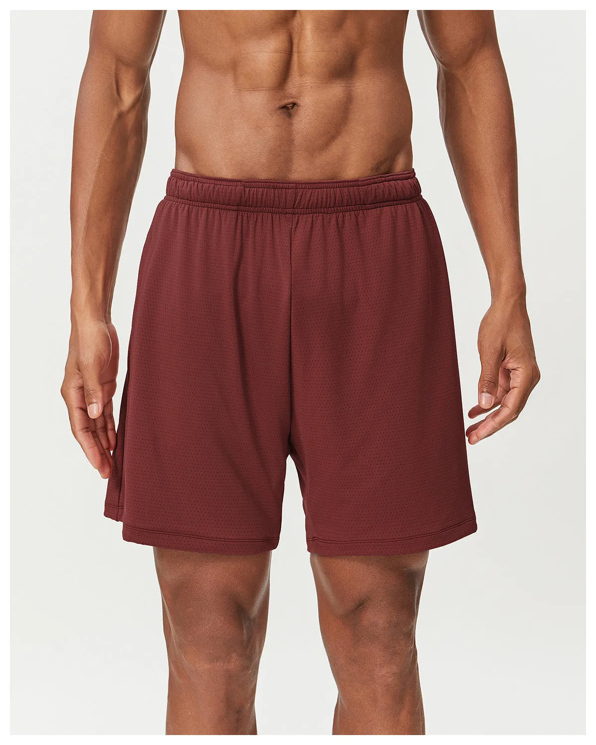 Men's quick-drying double-layer running shorts in multiple colours with mid-waist design for gym workouts