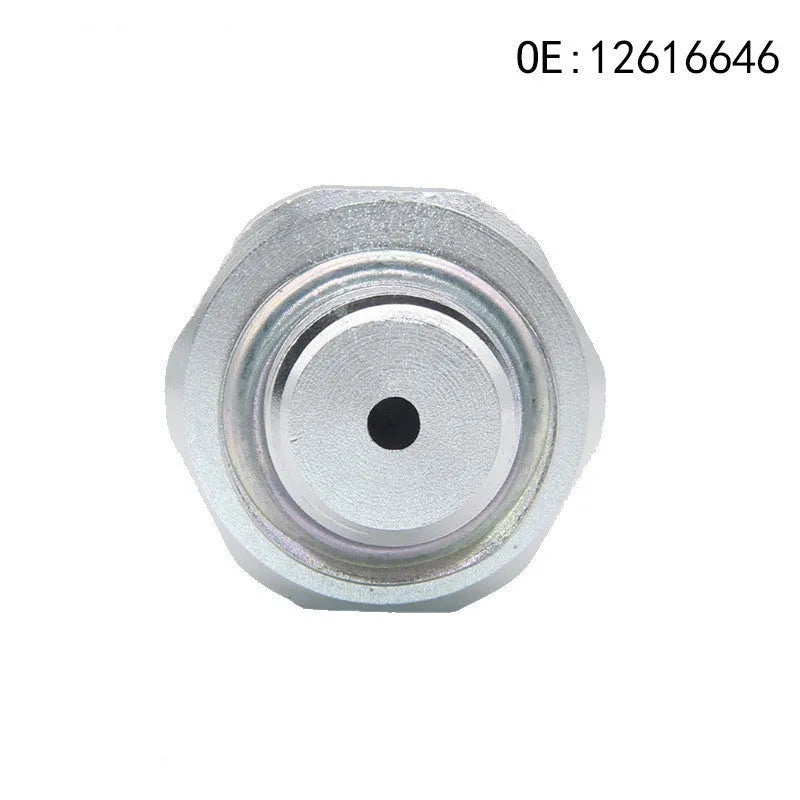 Silver metal GM genuine fuel pressure sensor with part numbers 12616646 12677836 D1846A