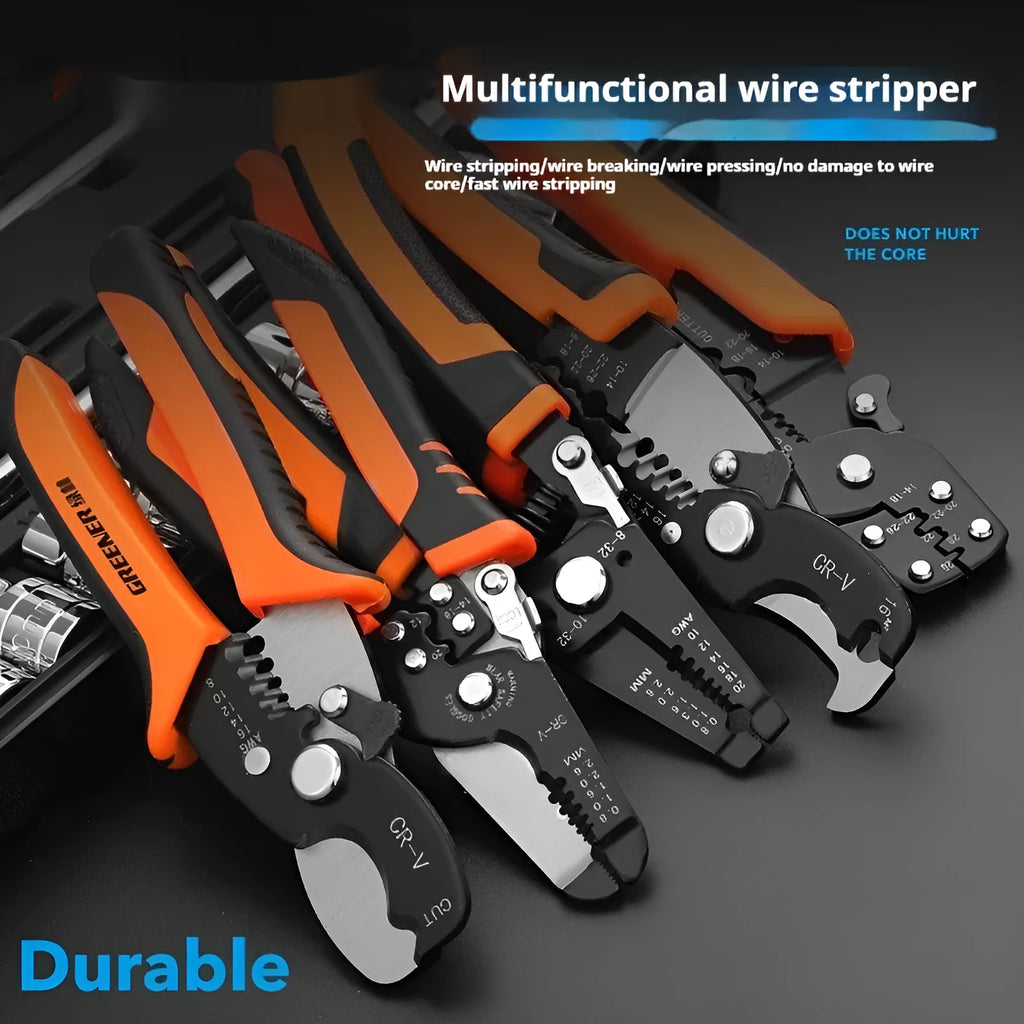 Fully automatic wire stripping pliers tool with box-mounted design
