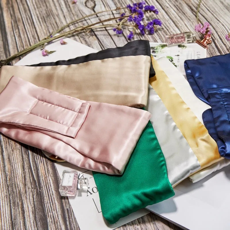 Mulberry silk sleep eye mask in multiple colours for light blocking